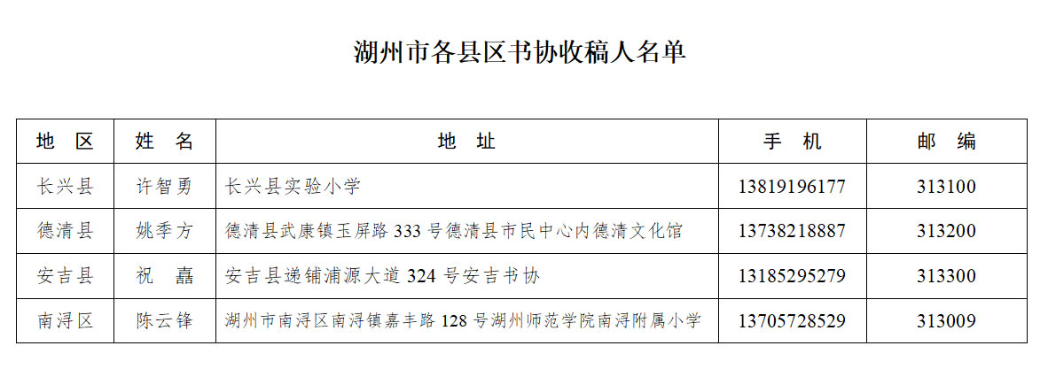 浙江省书协基层会员书法篆刻大展征稿启事（2020年6月15日截稿）