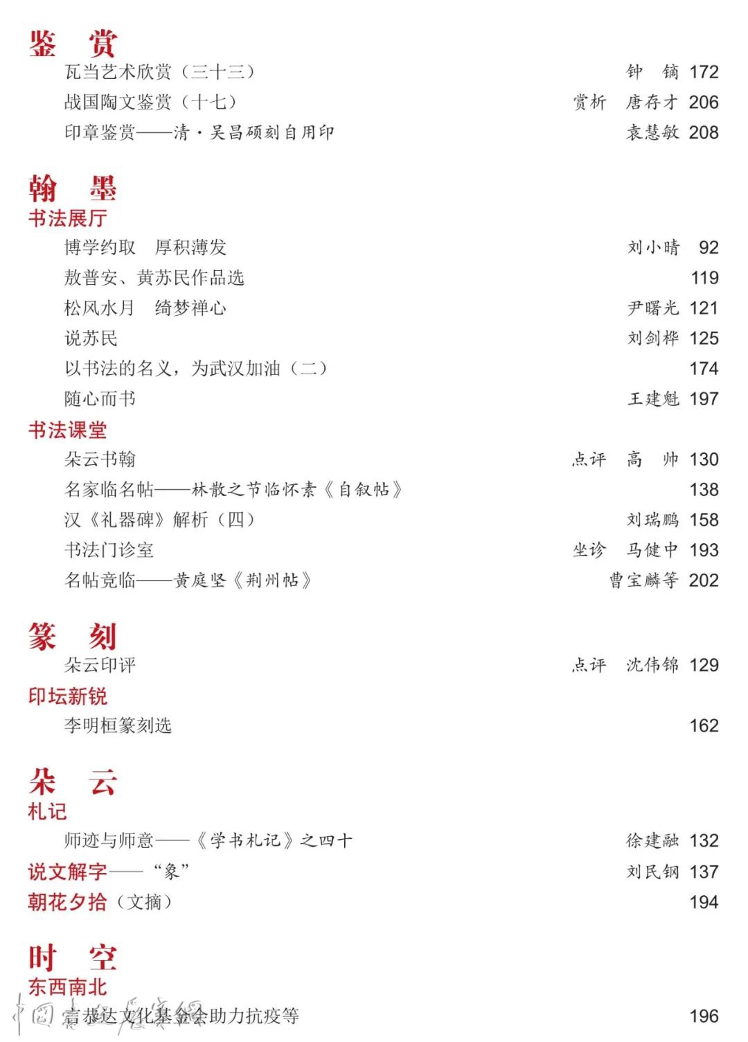 新刊预览 | 《书法》2020-04卷首语、目录