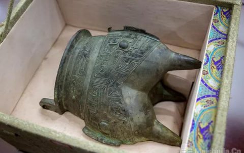 国宝回家，商代兽面纹铜鬲正式回归安徽博物院