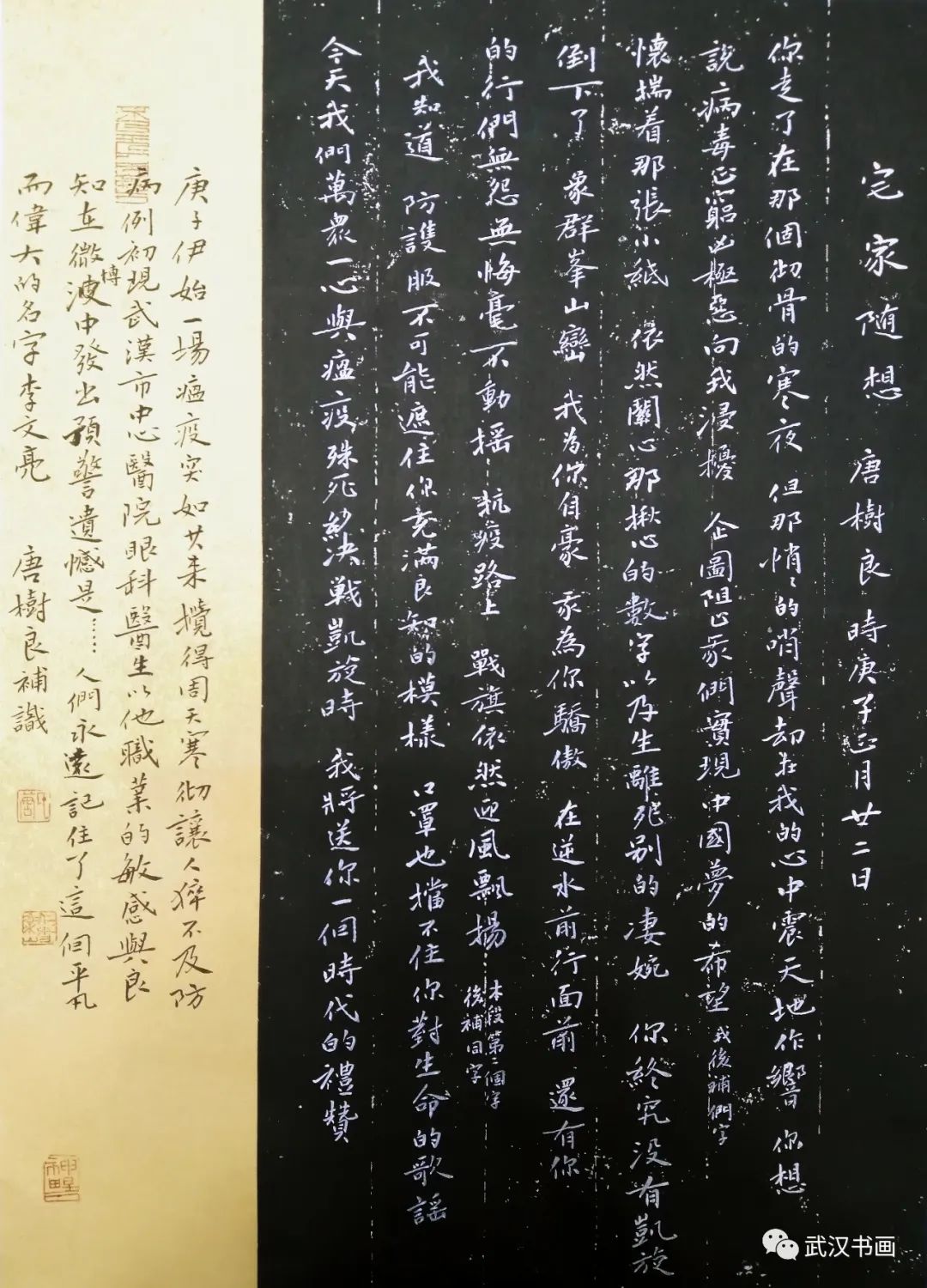 《同心战疫，我们在一起——武汉、西安、成都、长春四城市书法网络展》（之一）