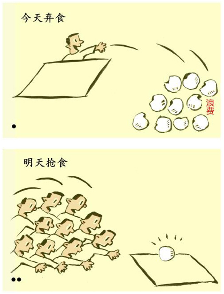 “制止餐饮浪费 培养节约习惯”宣传活动第一期（漫画篇）