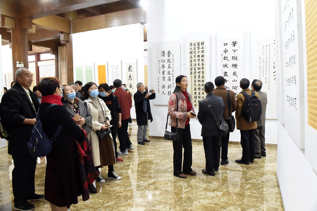 四川省首届老年书法篆刻作品展开幕式在遂宁市临仙阁书协创作基地隆重举行